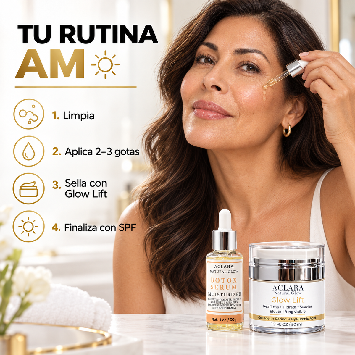 Kit Glow Lift AM – Rutina Reafirmante de Día