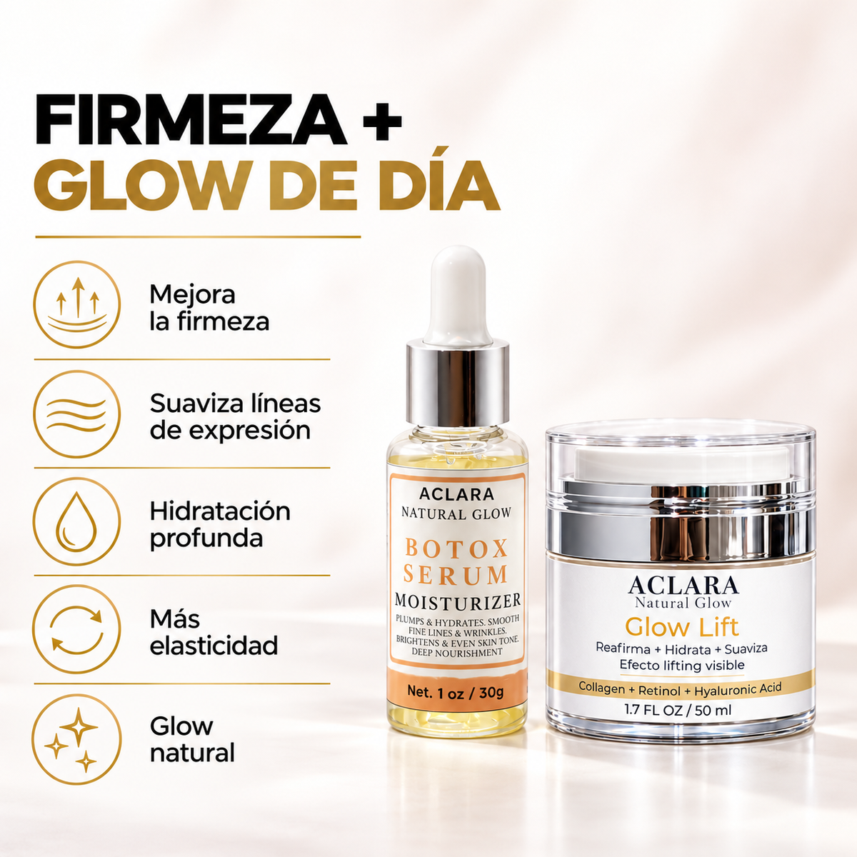 Kit Glow Lift AM – Rutina Reafirmante de Día