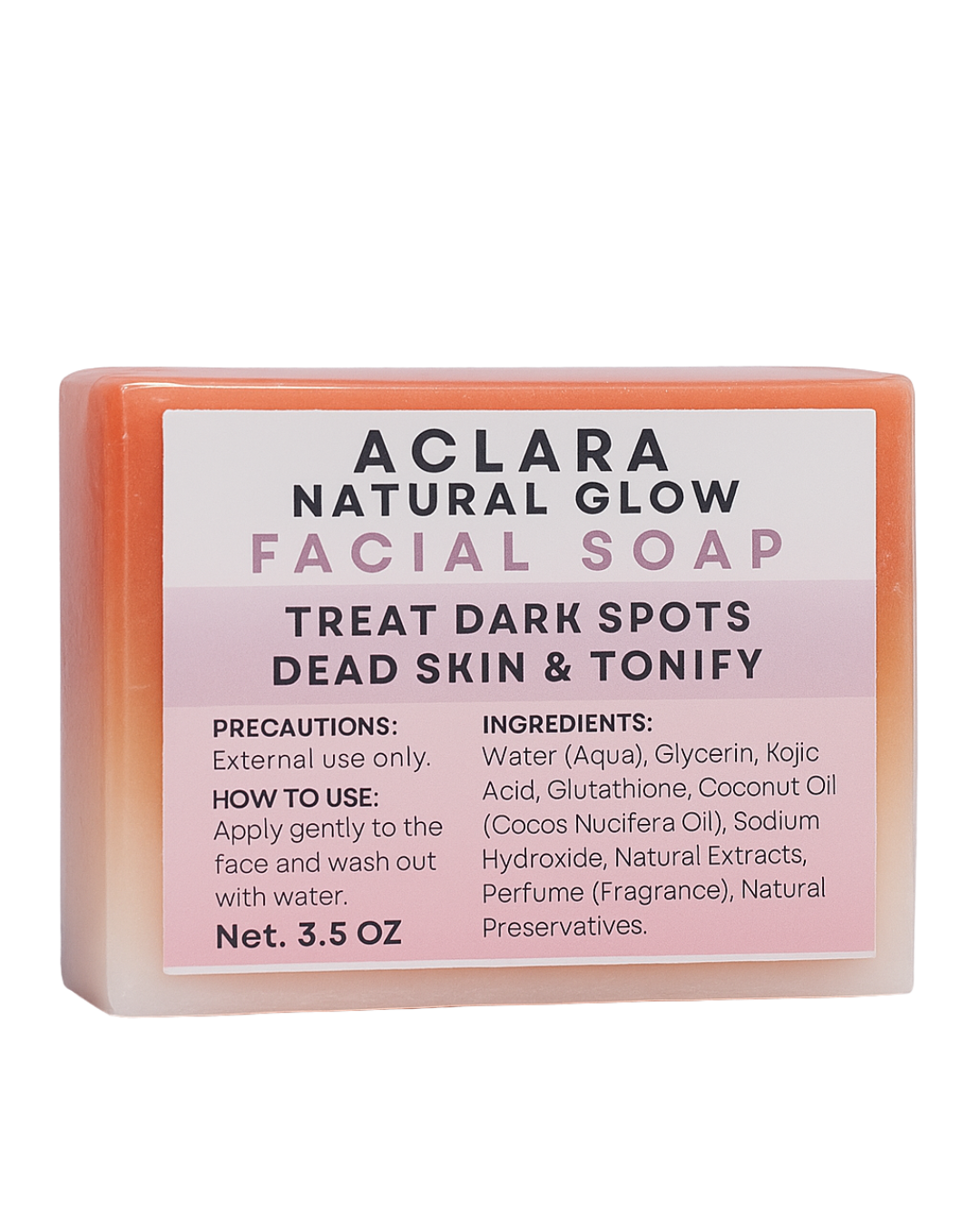 Jabón Facial Aclara Natural Glow 3.5 oz